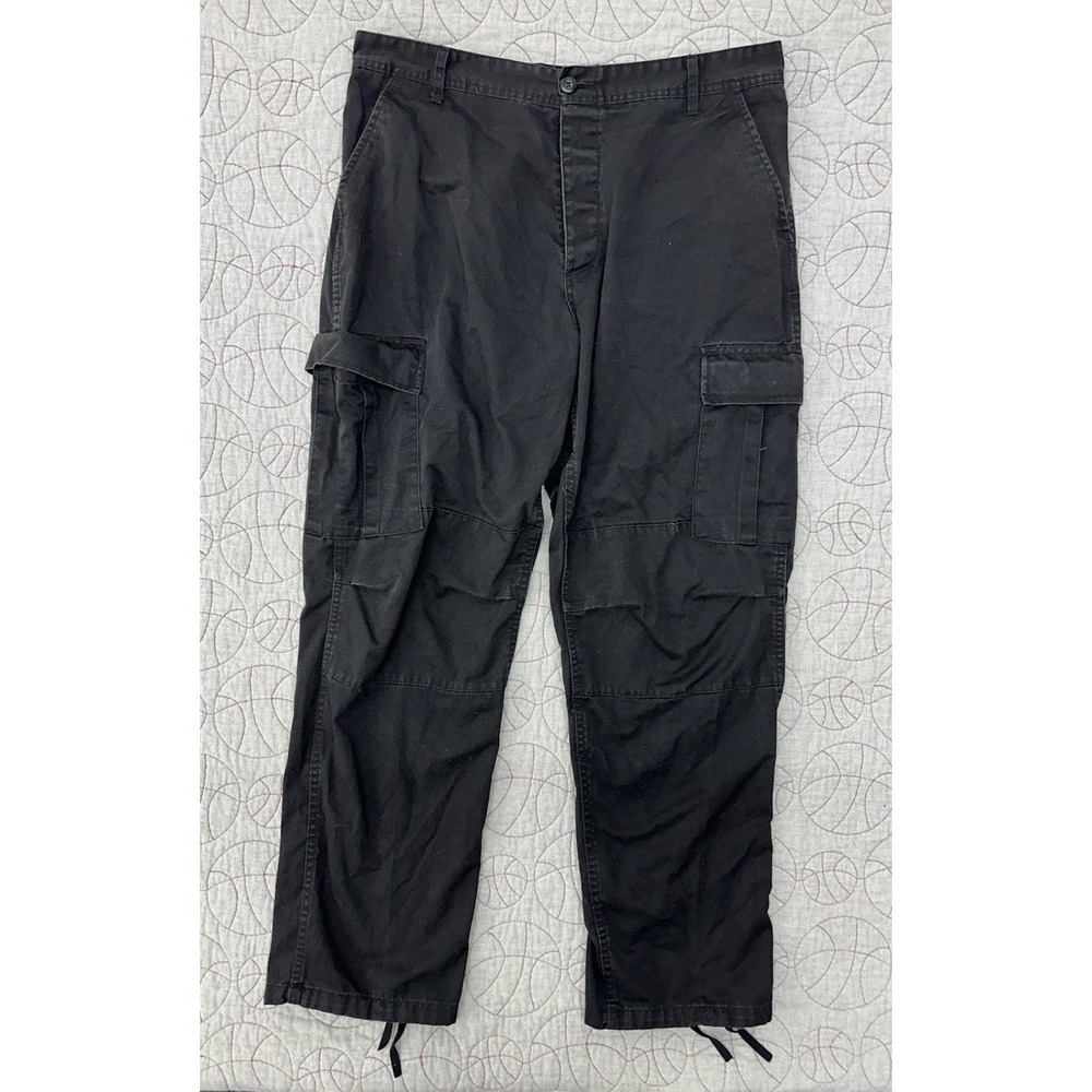 Rothco BDU Black Tactical Cargo Pants Hunting Outdoor / Men's Large Regular